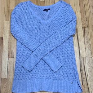 American Eagle Baby Blue V Neck Sweater